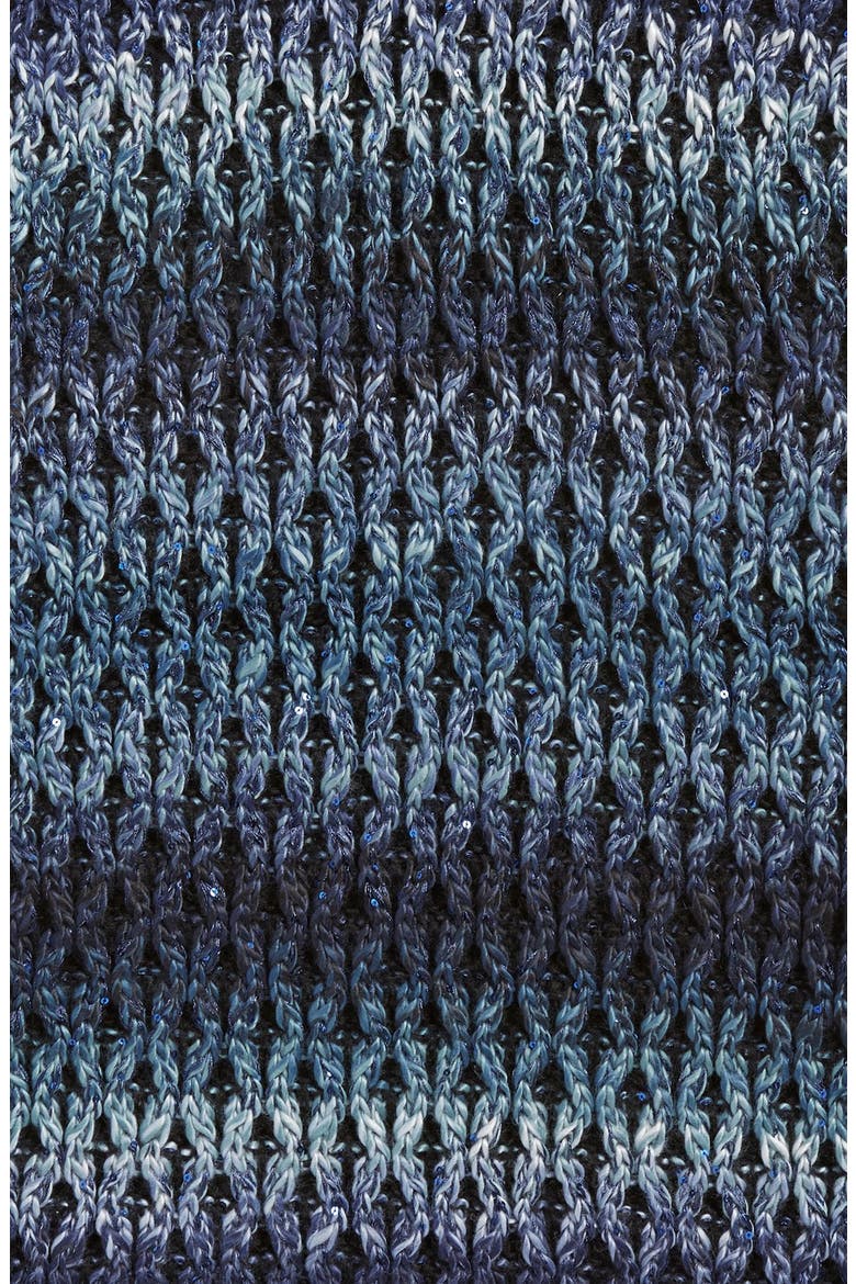 'Honeycomb Shine' Knit Infinity Scarf, Alternate, color, BLACK PAINT
