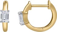 LuvMyJewelry Emerald Elegance 14K Gold Lab Grown Diamond Huggies - 0.75 ct