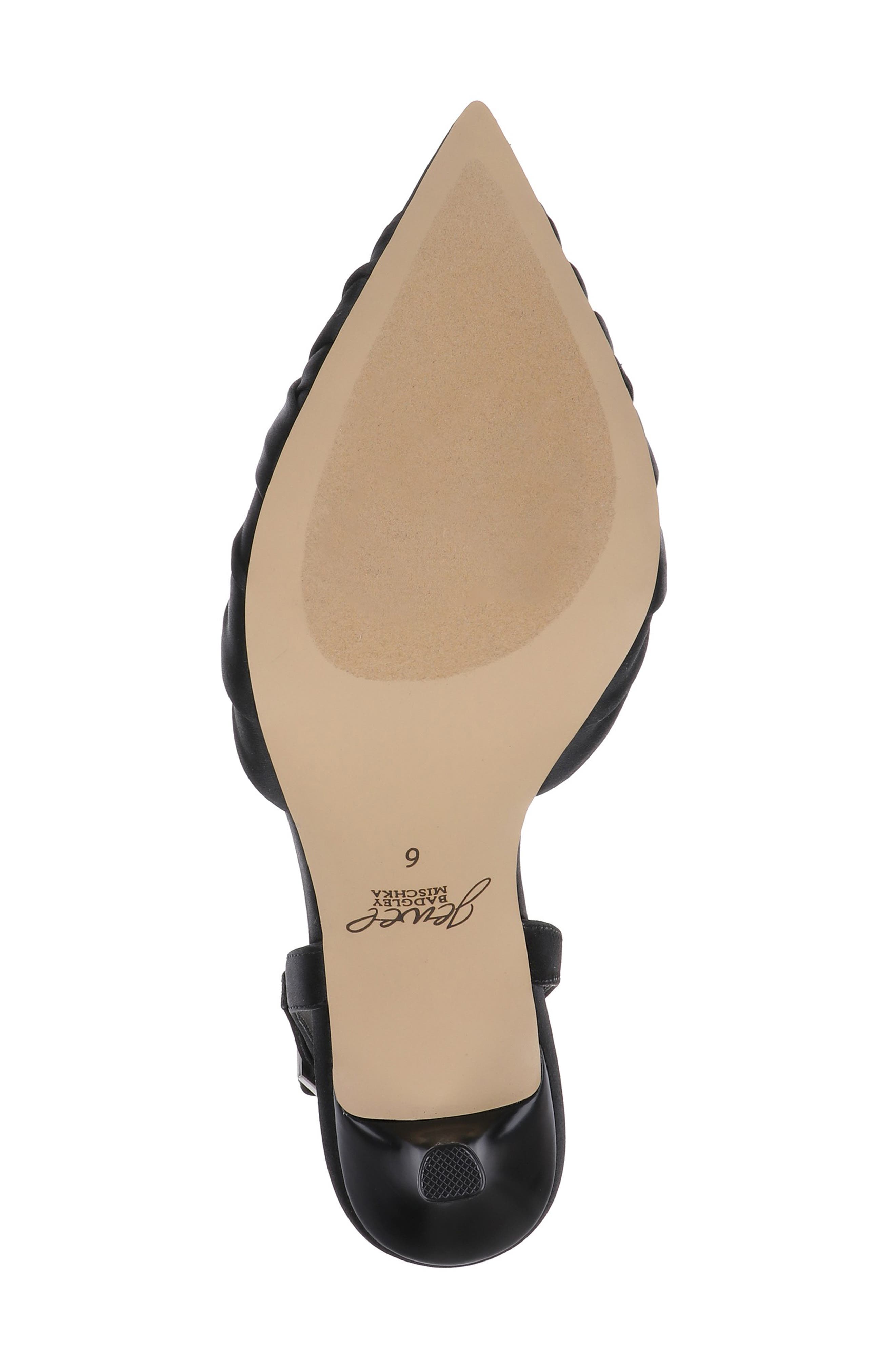 Jewel Badgley Mischka Zariel Slingback Pump, Alternate, color, Black Satin
