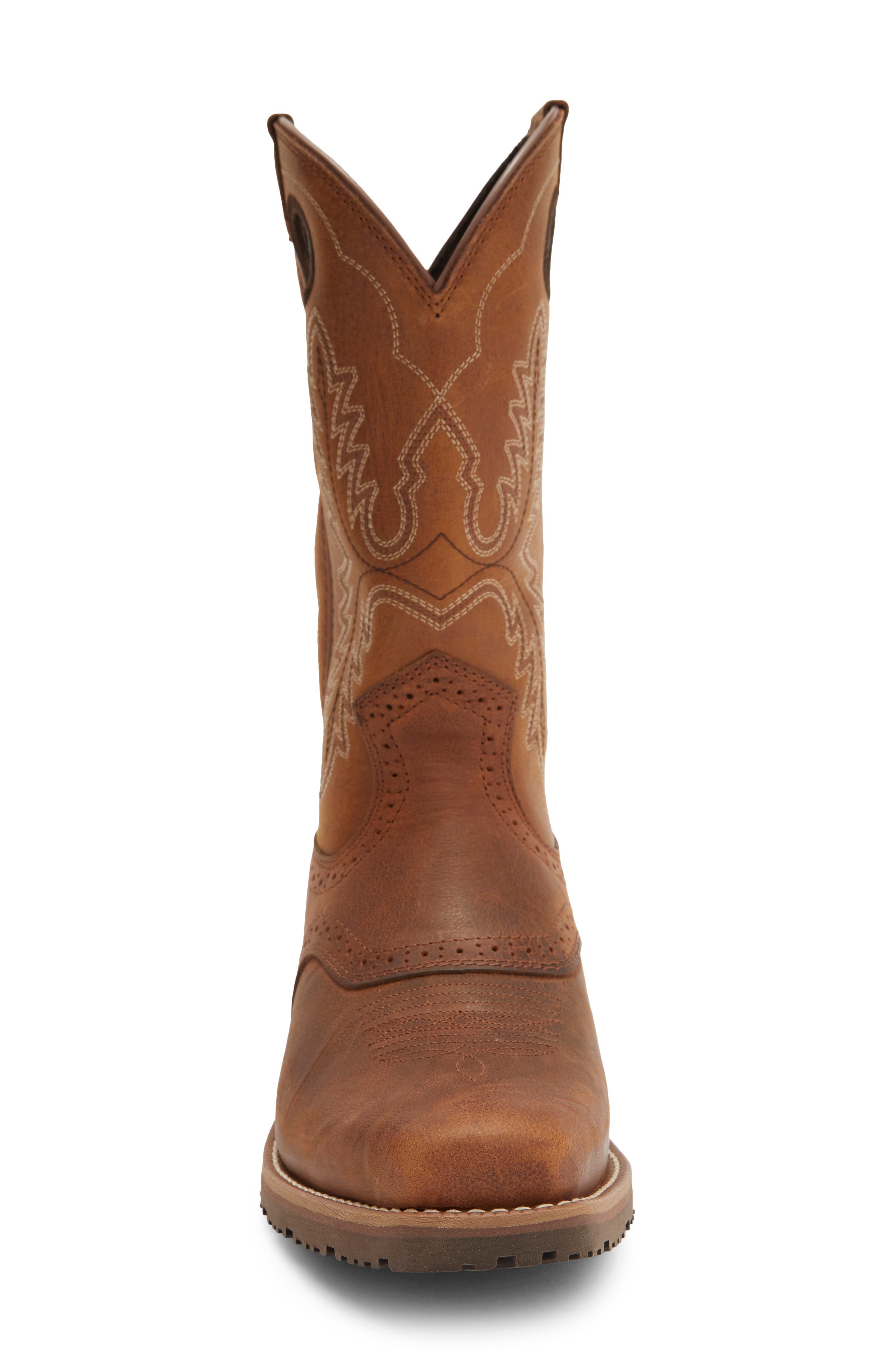 Ariat Hybrid Roughstock Square Toe Cowboy Boot, Alternate, color, Brown