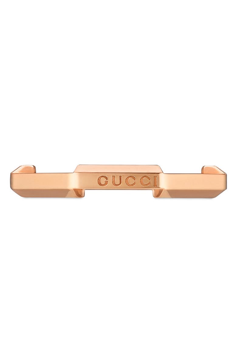 Gucci Link to Love 18K Rose Gold Ring, Alternate, color, Rose Gold