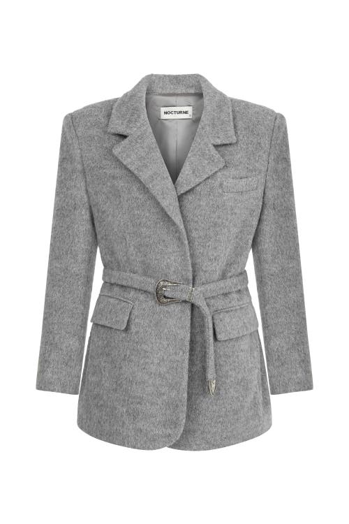 NOCTURNE NOCTURNE SELF-BELTED DOUBLE BREASTED JACKET