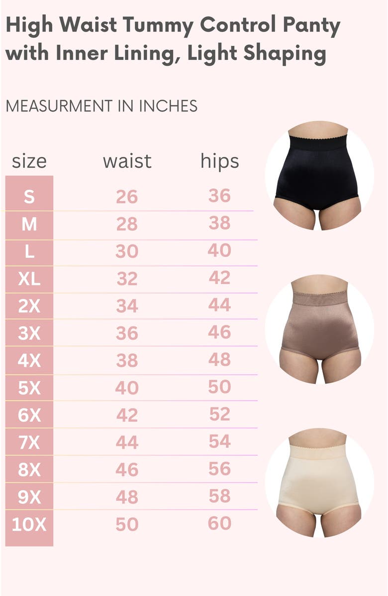 Rago High Waist Tummy Control Panty, Alternate, color, Black