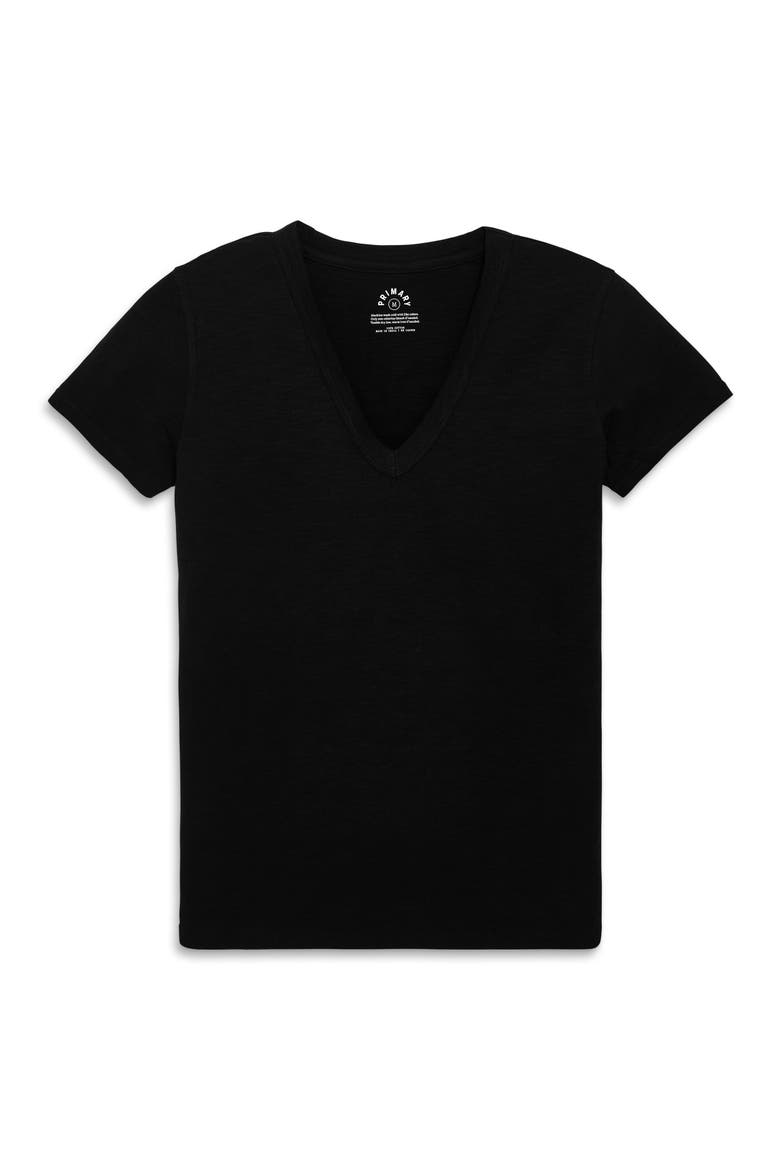 Adult Classic Slub V-Neck Tee, Main, color, Black
