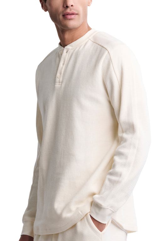 Barefoot Dreams Waffle Knit Thermal Henley In White