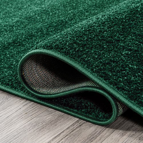 Jonathan Y Haze Solid Low-pile Oval Area Rug In Green-sage