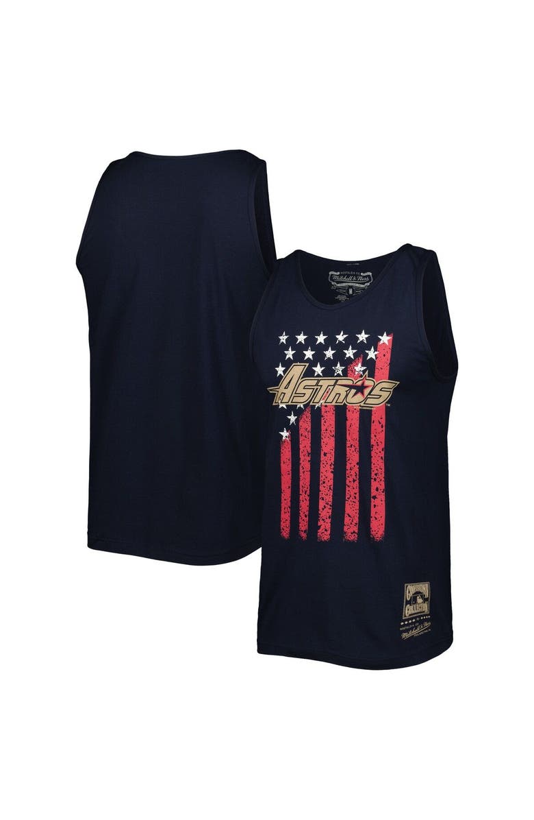 Mitchell & Ness Men's Mitchell & Ness Navy Houston Astros Cooperstown Collection Stars and Stripes Tank Top, Main, color, 
