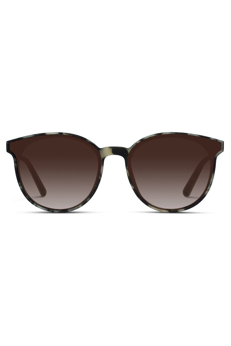 Aubrie - 53mm Rounded Cat-Eye Polarized Sunglasses, Main, color, Beige Tortoise