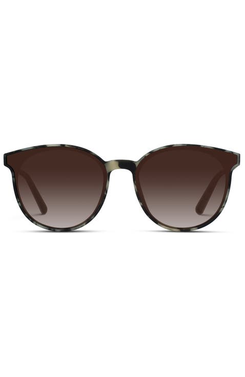 Aubrie - 53mm Rounded Cat-Eye Polarized Sunglasses
