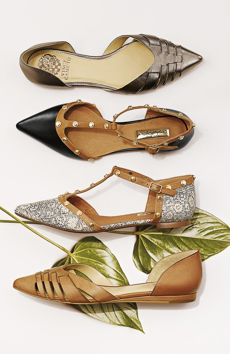 Vince Camuto 'Hallie' Woven Leather d'Orsay Flat, Alternate, color,