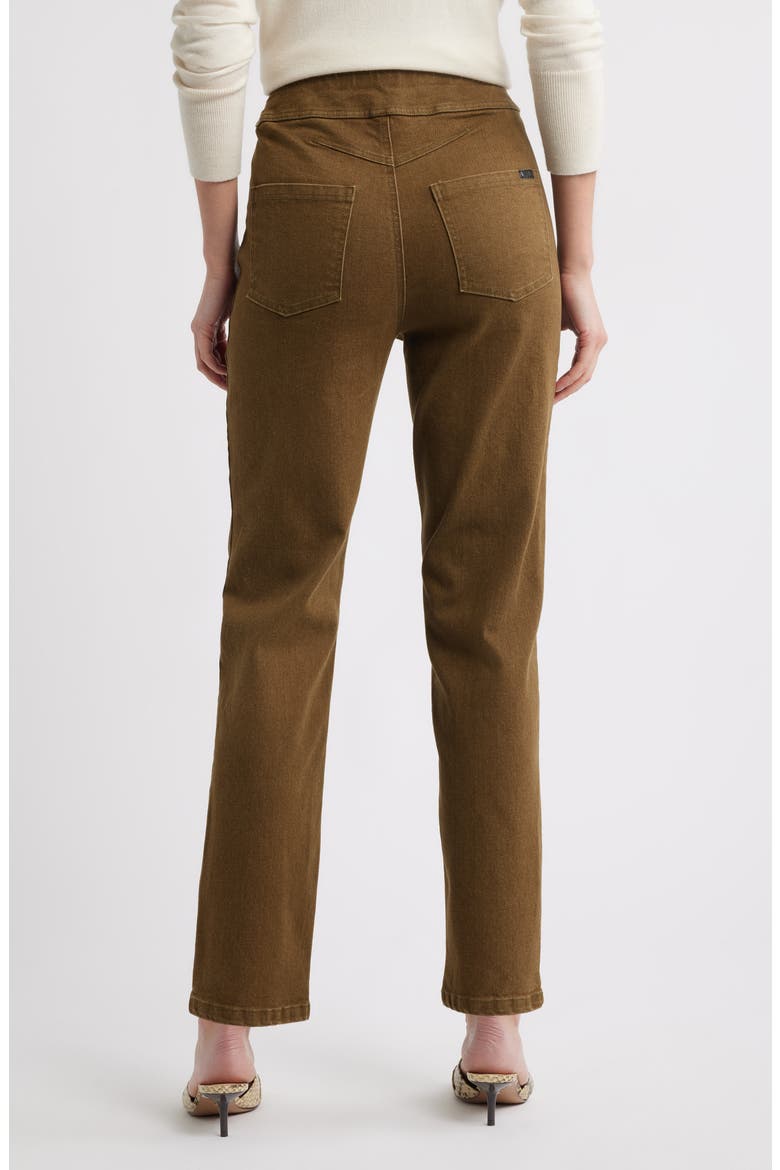 High Waist Straight Leg Denim Leggings, Alternate, color, OLIVE NIGHT