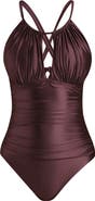La Blanca Earth High Neck One-Piece Swimsuit