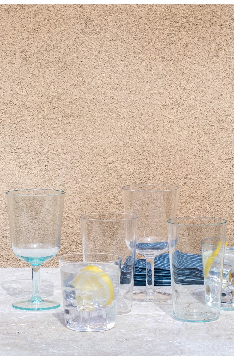 TarHong 6-Pack 16 oz. Simple Acrylic Wine Glasses, Alternate, color, Aqua