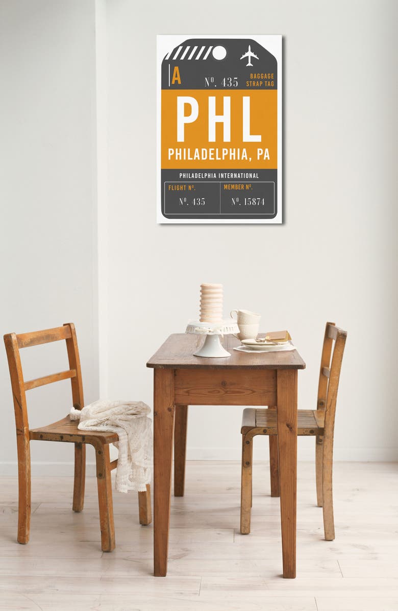 Oliver Gal Philadelphia Luggage Tag Wall Art, Alternate, color, 