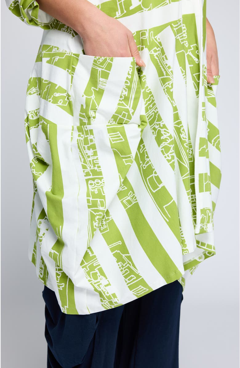 LUUKAA Vespera Striped Voluminous Jacket, Alternate, color, Lime