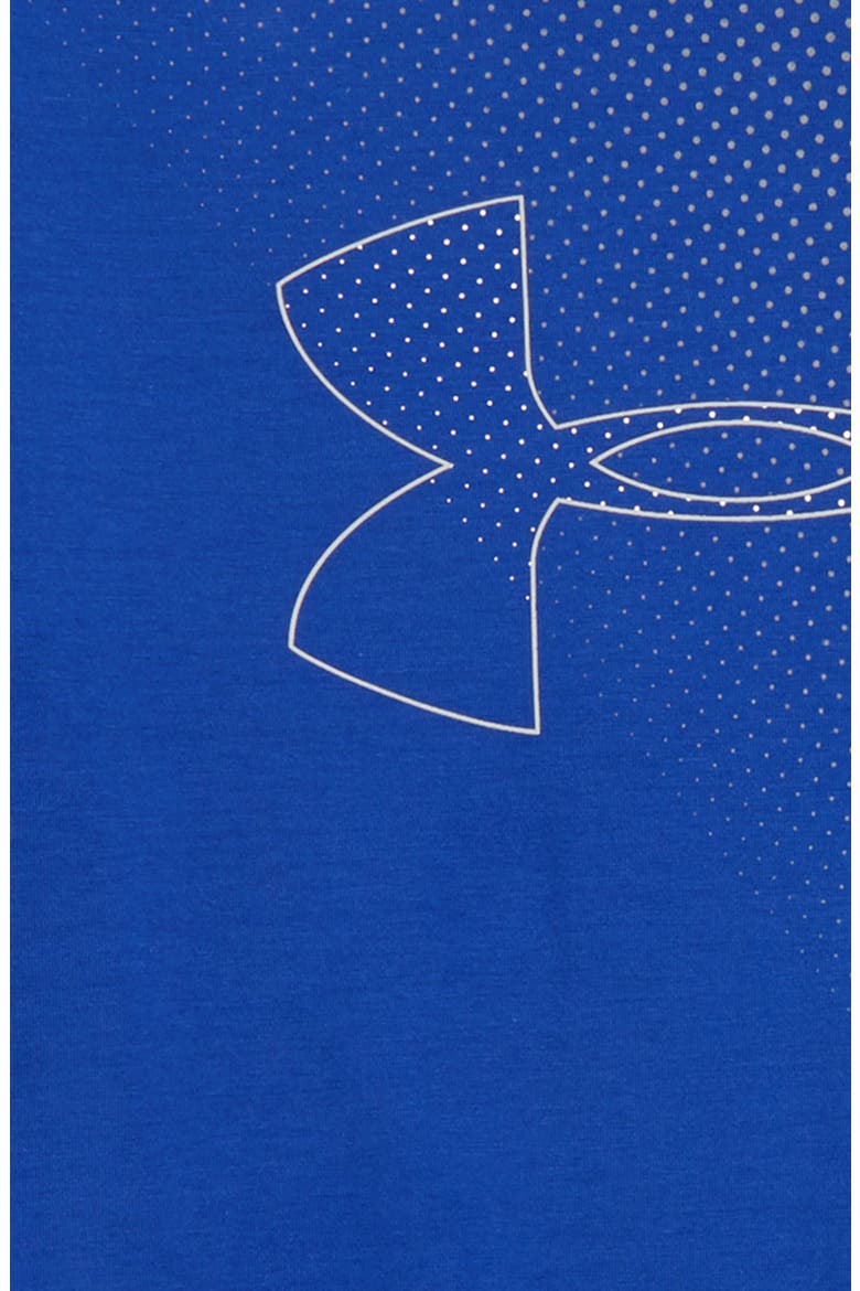 Halftone Logo HeatGear® Shirt, Alternate, color, ROYAL/ WHITE