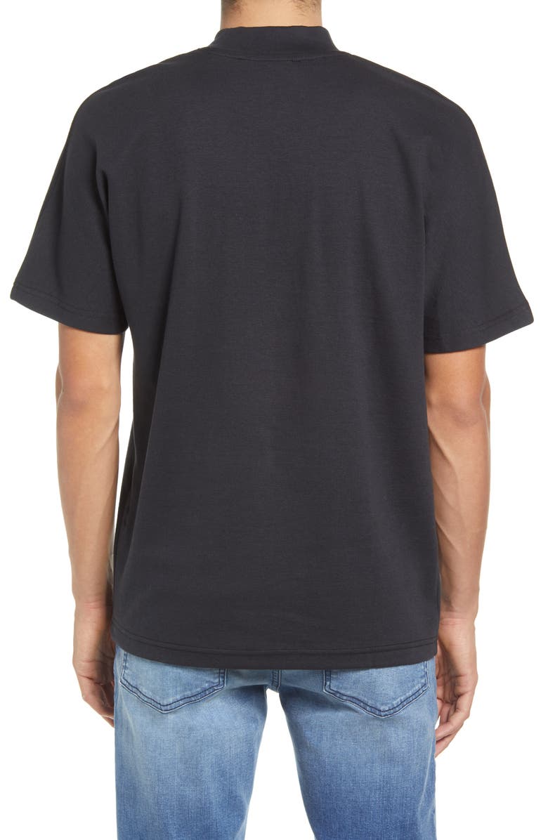 Selected Homme Mock Neck Organic Cotton Blend T-Shirt, Alternate, color, 