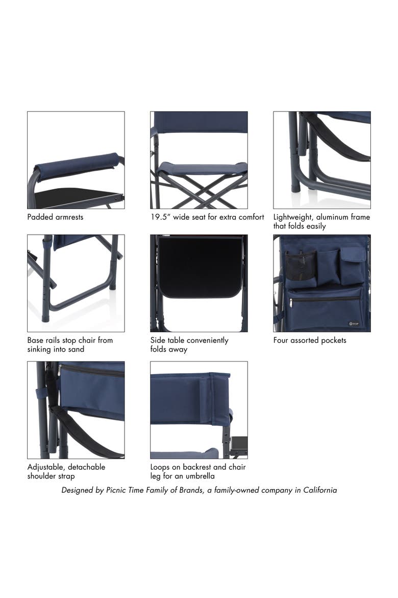 Sports Chair, Alternate, color, Navy Blue with Black Accents