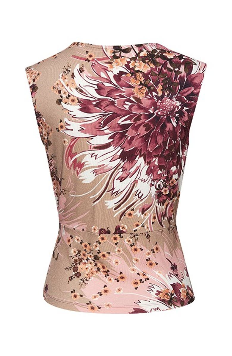 LASCANA Women's Wrap Look Top, Alternate, color, Taupe Berry