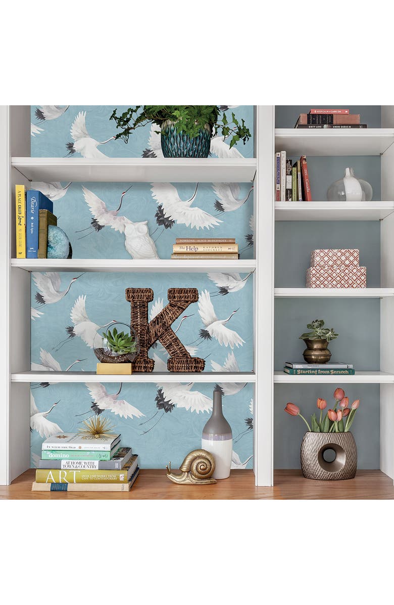 Wallpops Halcyon Blue Peel & Stick Wallpaper, Alternate, color, Blue