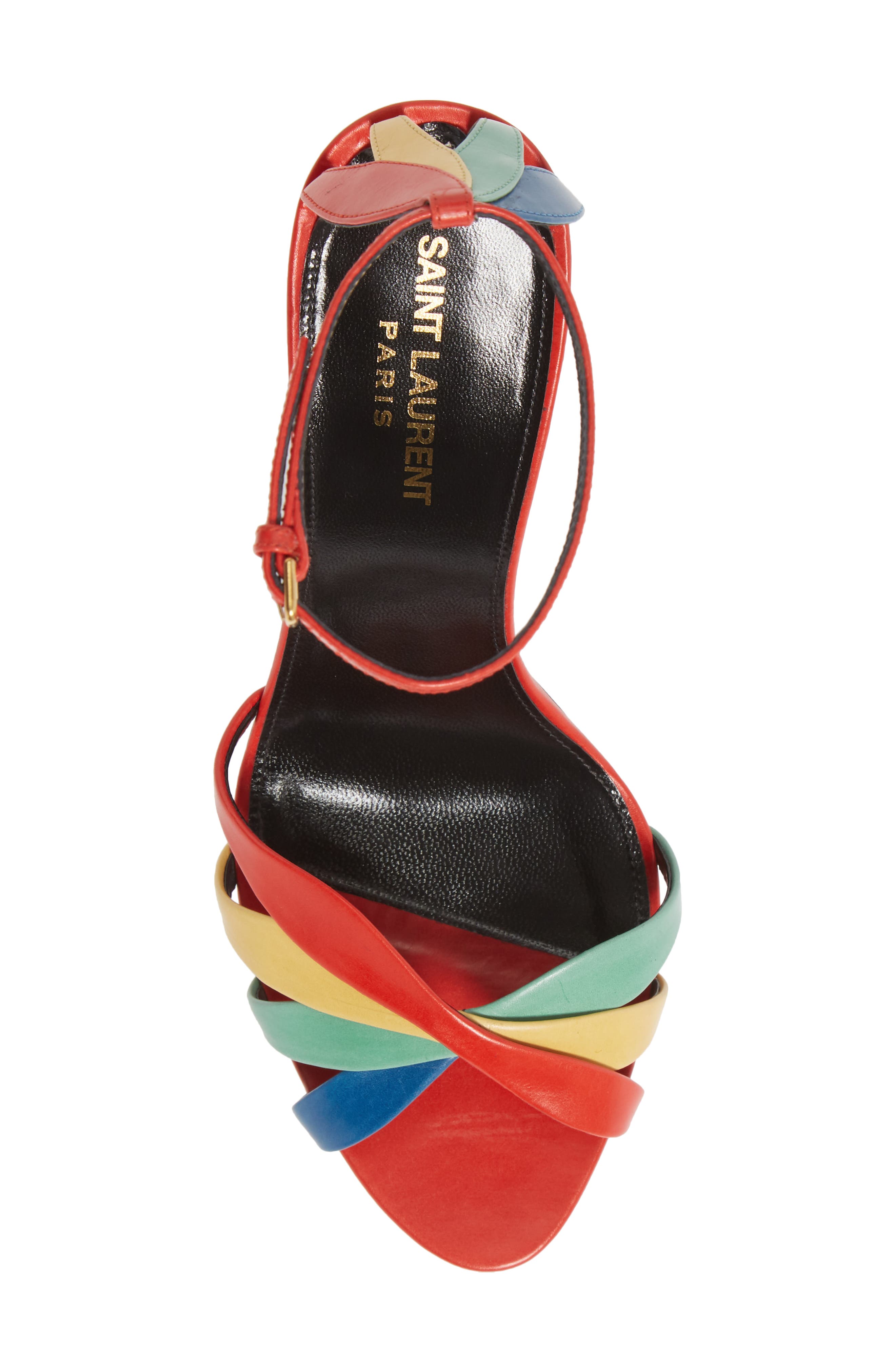 Saint Laurent Kristen Rainbow Ankle Strap Sandal, Alternate, color, 
