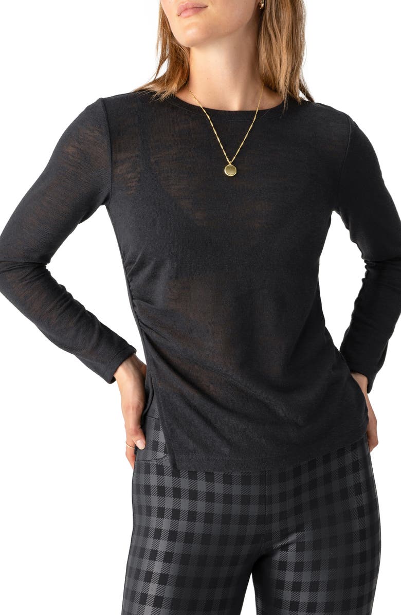 Sanctuary Something About Her Slub Crewneck Top, Main, color, 