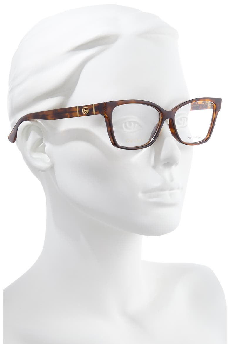 55mm Rectangular Optical Glasses, Alternate, color, MEDIUM HAVANA