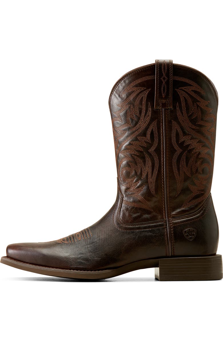 Ariat Sport Herdsman Square Toe Cowboy Boot, Alternate, color, Burnished Chocolate