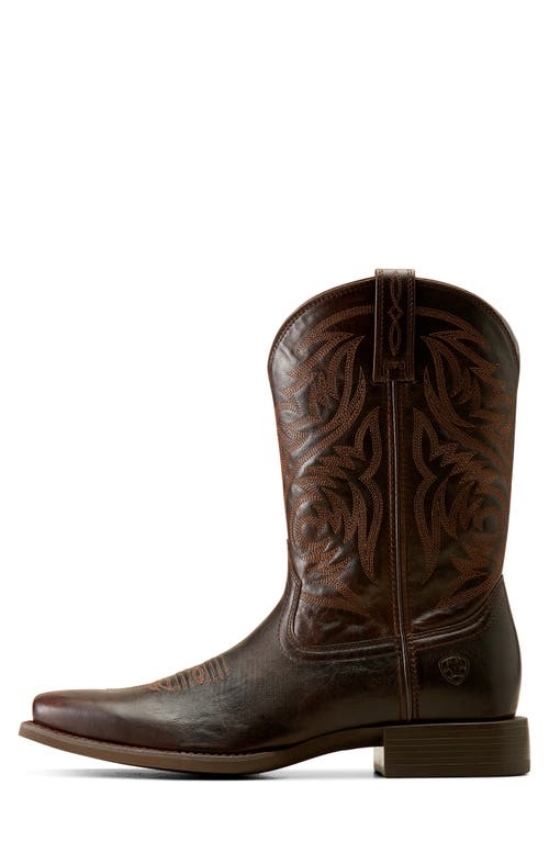 Ariat Sport Herdsman Square Toe Cowboy Boot In Burnished Chocolate