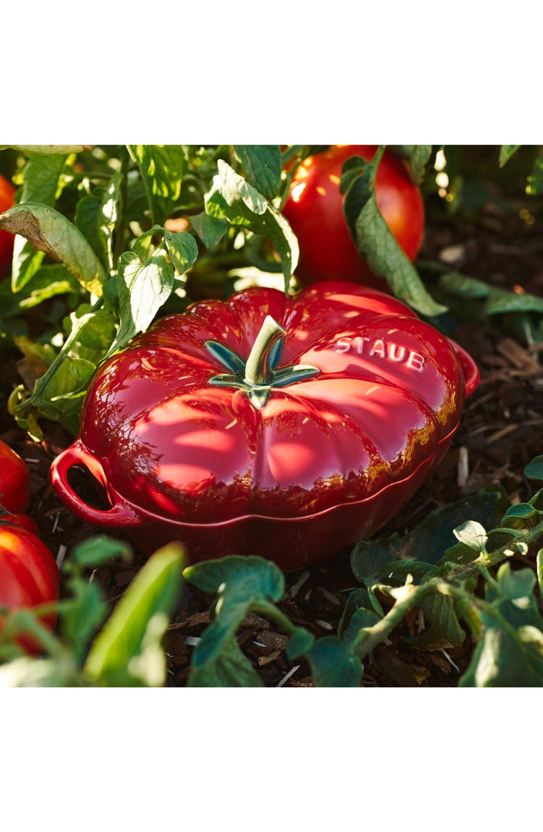 Staub Ceramic Petite Tomato Dish with Lid, Alternate, color, Cherry