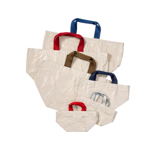 Puebco Vintage Sling Belt Handle Tote In Ivory/assorted