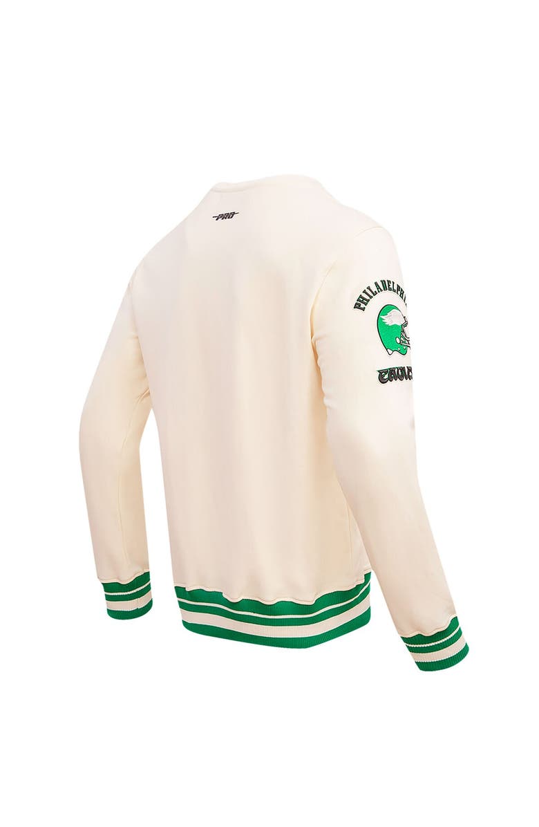 PRO STANDARD Men's Pro Standard Cream Philadelphia Eagles Retro Classics Fleece Pullover Sweatshirt, Alternate, color,