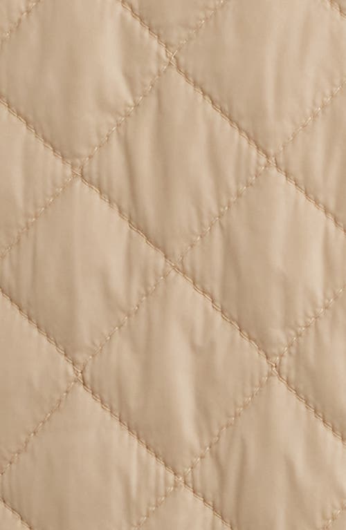 Eileen Fisher Corduroy Collar Quilted Jacket In Neutral