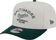 New Era Men's New Era Cream/Dark Green Baltimore Orioles Chrome A-Frame 9FIFTY Snapback Hat