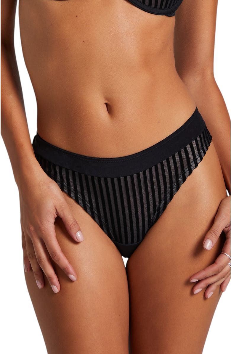Hunkemöller Pia Brazilian Knickers, Main, color, Black