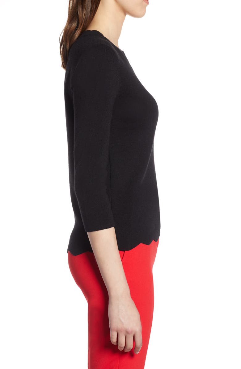 Halogen<sup>®</sup> Halogen Scallop Edge Sweater, Alternate, color,