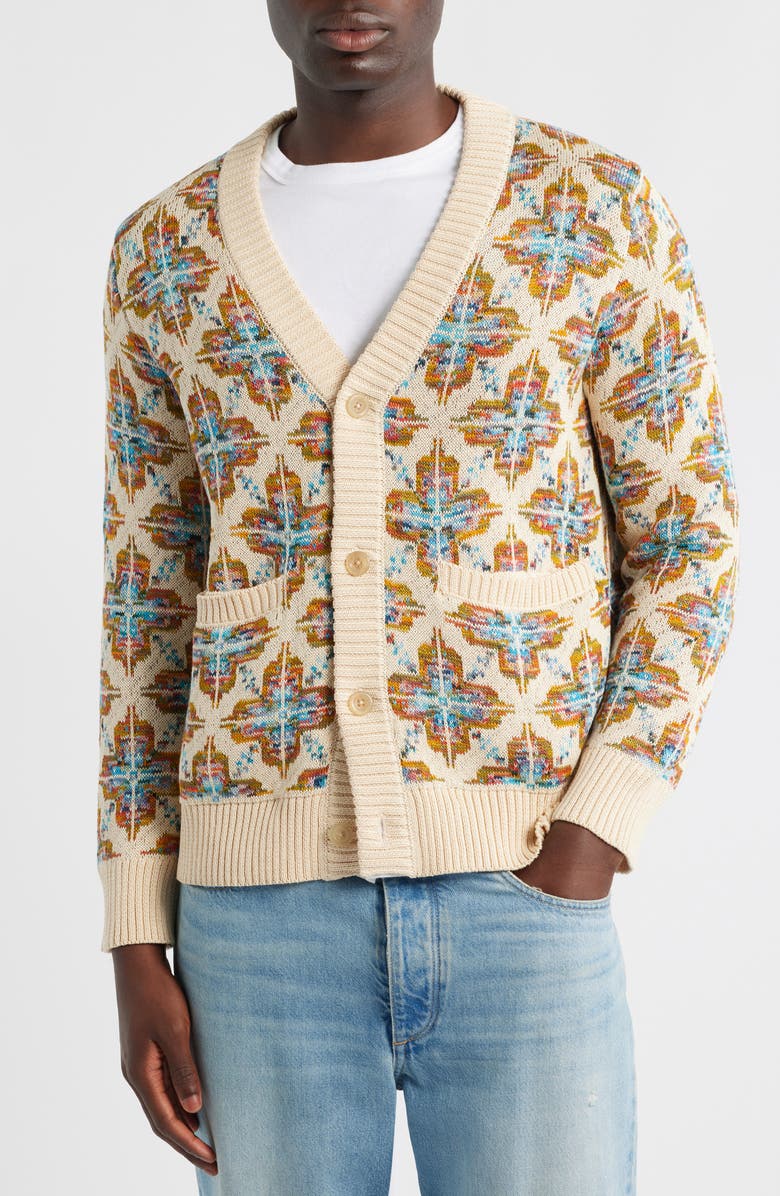 Corridor Mariposa Pima Cotton Cardigan, Alternate, color, Natural