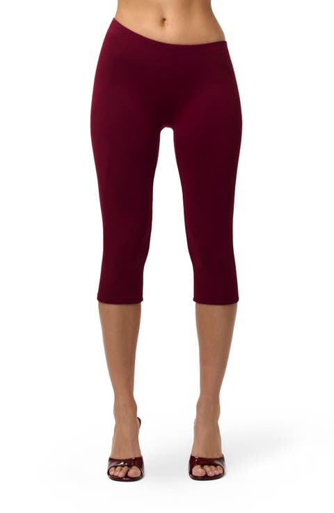 Asymmetric Waist Capri Leggings