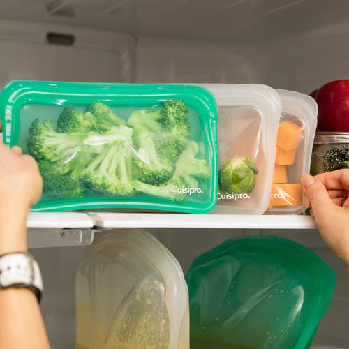 Cuisipro Pack-it Silicone Reusable Storage Bag, 800ml/27oz In Transparent