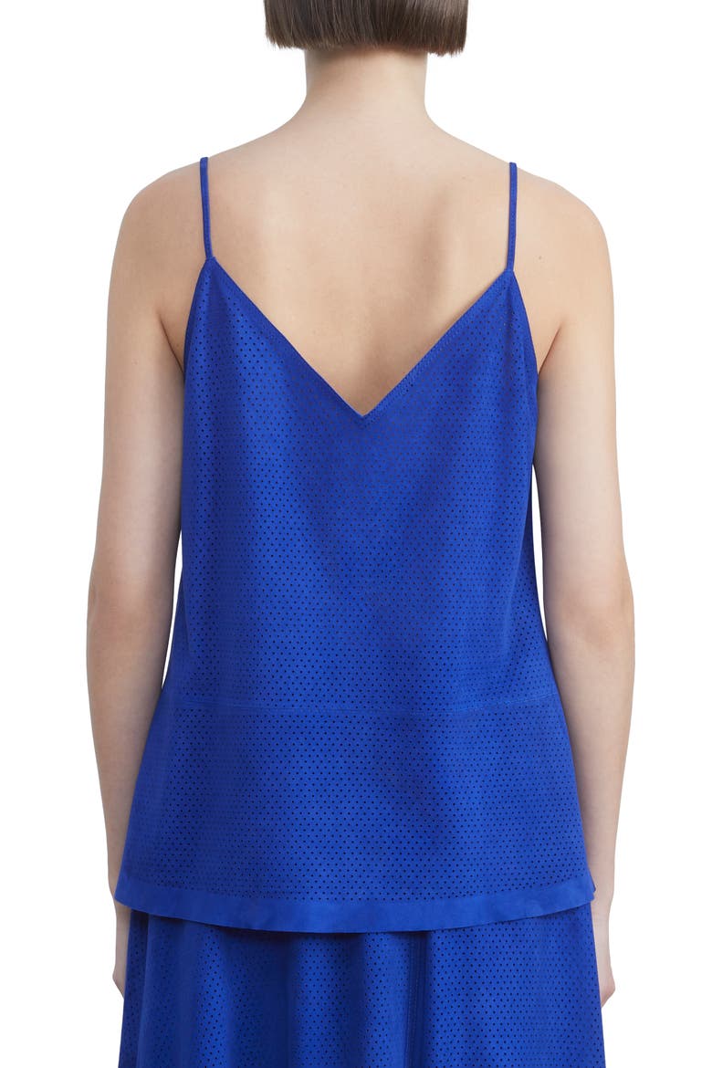Eva Perforated Suede Camisole, Alternate, color, LAPIS BLUE