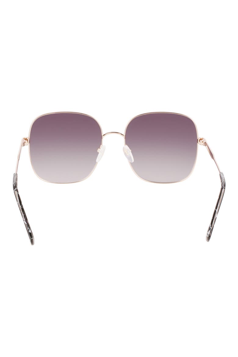 59mm Monogram Square Sunglasses, Alternate, color, ROSE GOLD/GRADIENT SMOKE FLASH