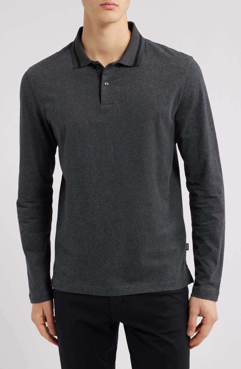 BOSS Pittman Long Sleeve Polo, Main, color,
