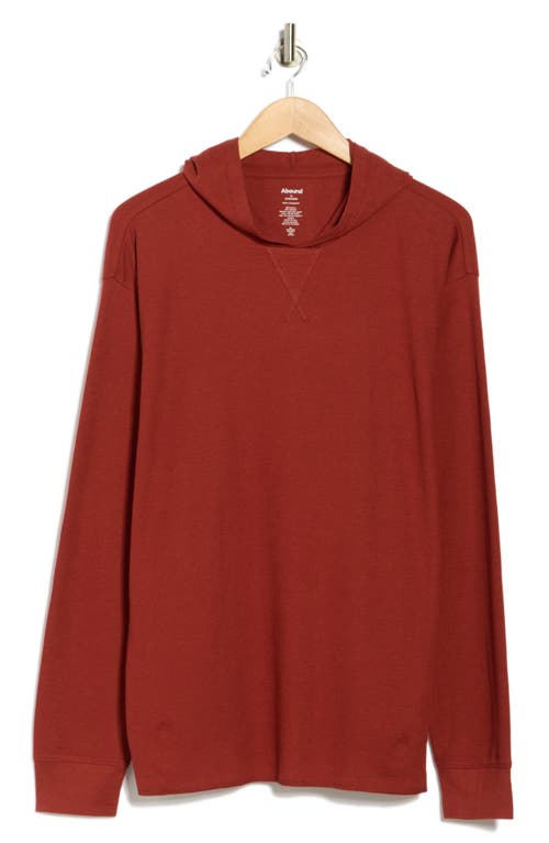 Abound Waffle Knit Thermal Hoodie In Burgundy