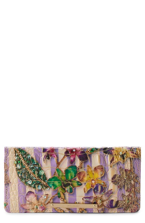 Ady Croc Embossed Leather Wallet