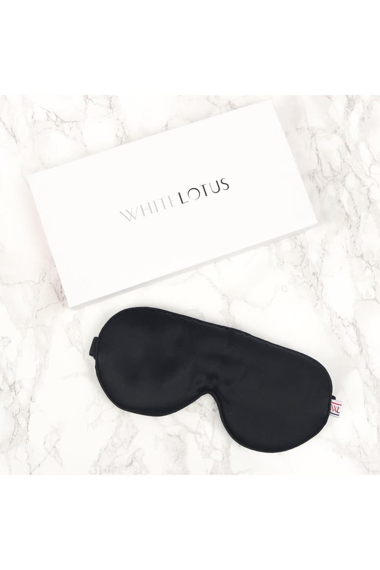 Luxurious Cruelty Free 100% Mulberry Silk Eye Mask, Alternate, color, Black