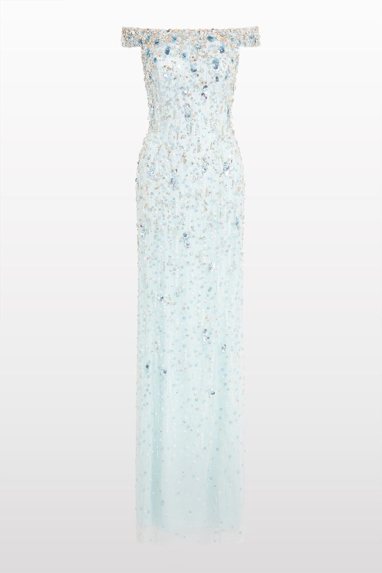 Jessie Beaded Dress, Main, color, Alice Blue