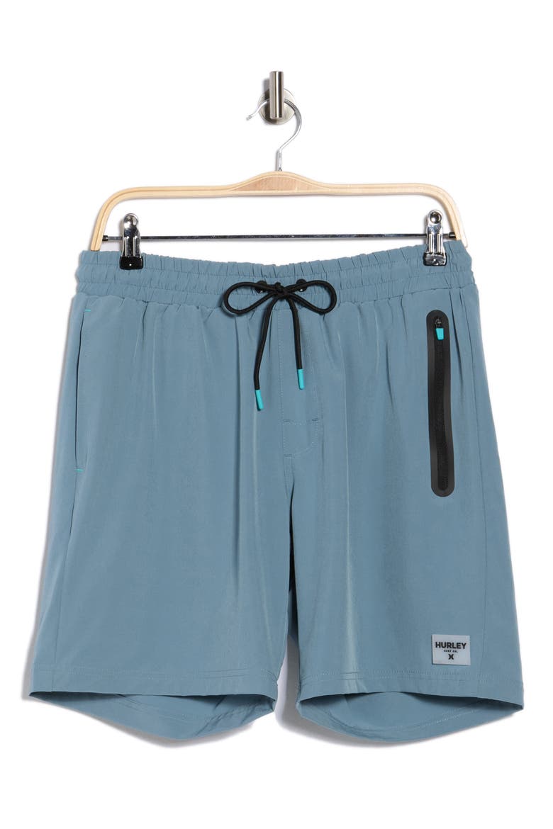 Passenger Volley Swim Shorts, Alternate, color, GREY/ BLUE