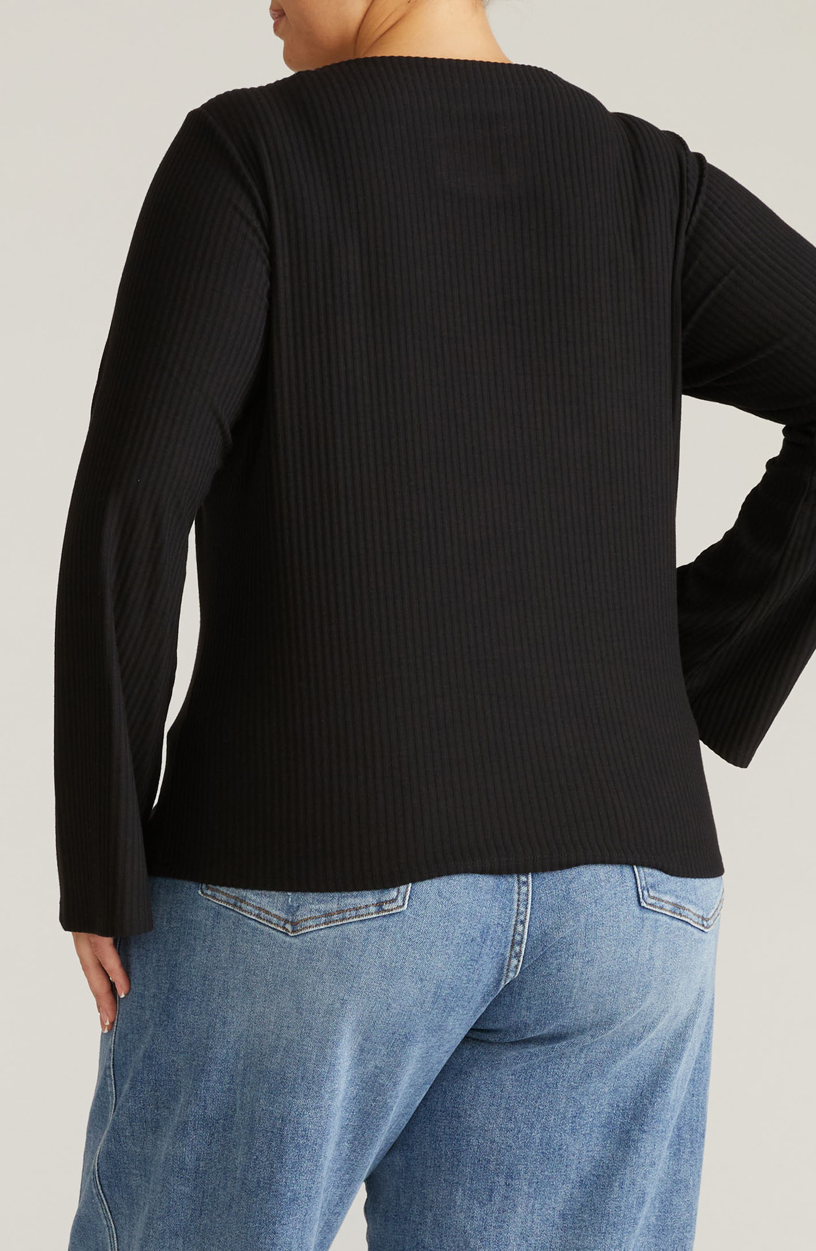 Yasmine Rib Bell Sleeve Sweater - image 2