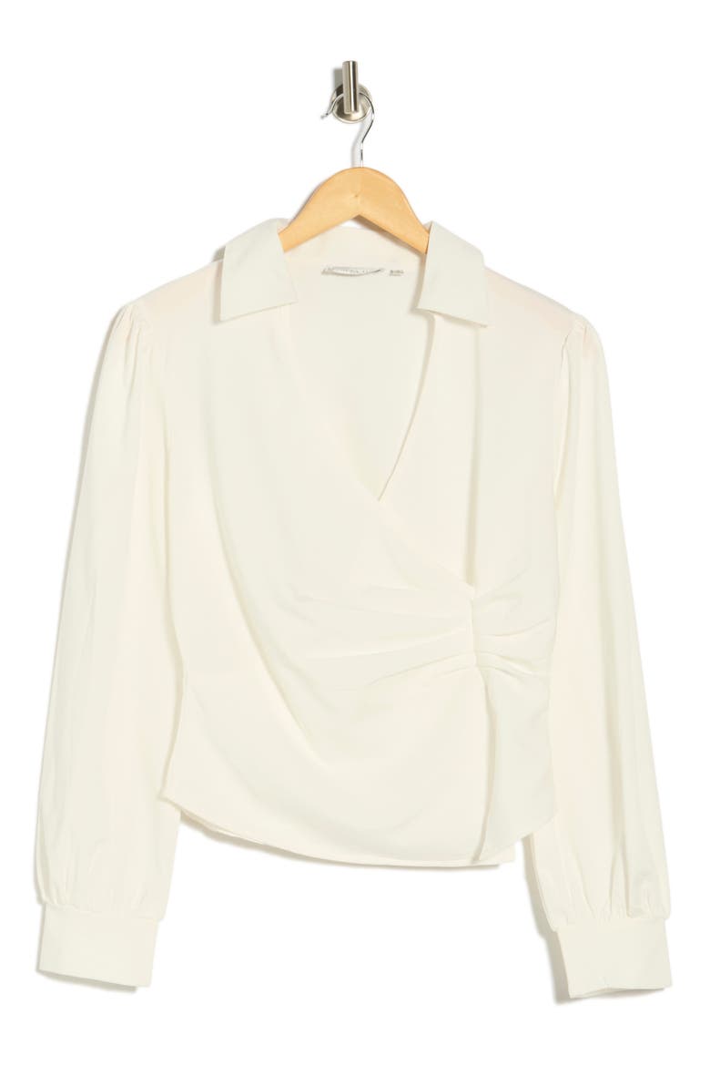 Faux Wrap Top, Alternate, color, OFF WHITE