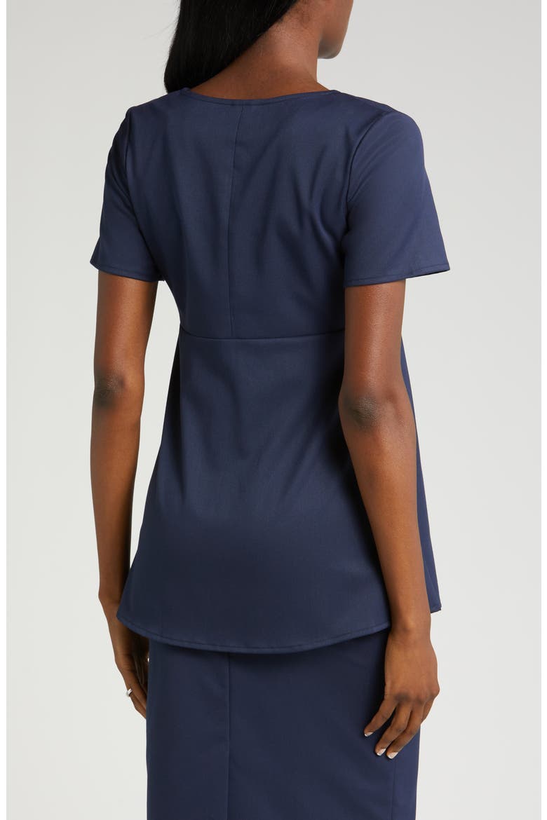 Short Sleeve Suit Materinty Top, Alternate, color, NAVY BLUE